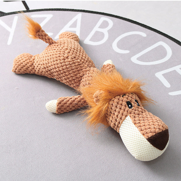 Plush Cartoon Puppy Dog Toy – Chew & Squeak Toy for Small Dogs' Teeth