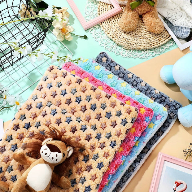 Soft Pet Bed Mat – Washable Reversible Crate Pad for Dogs & Cats, Fleece Blanket
