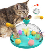 Meows Windmill Cat Toy – Interactive Multifunctional Turntable with Catnip & Luminous Ball