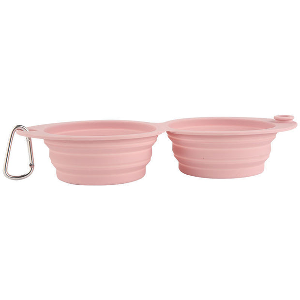 Collapsible Dog Bowls – 2-in-1 Foldable Food & Water Bowls for Pets on the Go