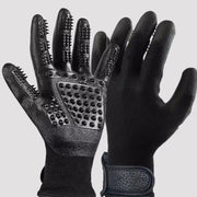 Pet Hair Grooming Glove – Soft Rubber Shedding Brush for Cats, Dogs & Horses
