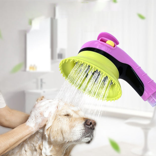 Pet Shower Kit – Dog & Cat Shower Head with Brush and Massage Function