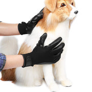 Pet Hair Grooming Glove – Soft Rubber Shedding Brush for Cats, Dogs & Horses