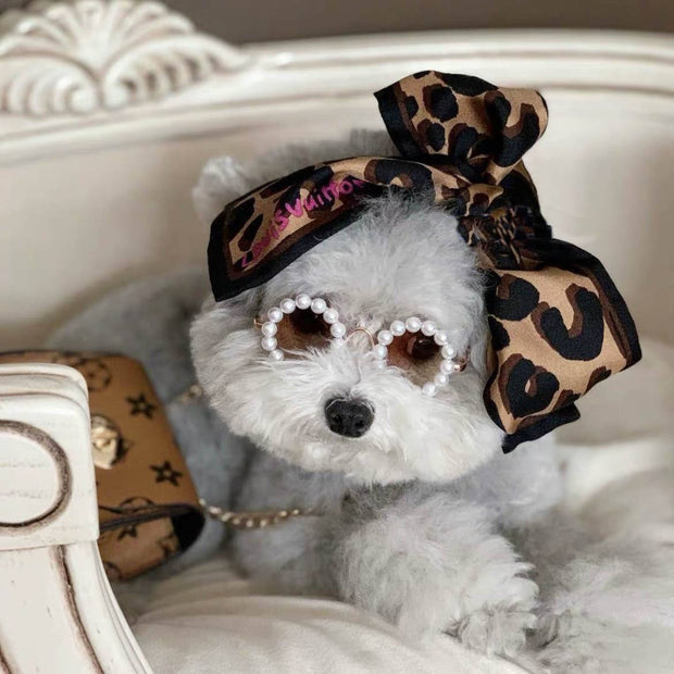Cat Glasses Pet Dog Pearl Sunglasses – Stylish Accessory for Pets