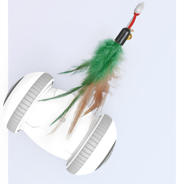 Interactive Cat Toy with Interchangeable Heads – Fun Feather Pet Toy