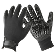 Pet Hair Grooming Glove – Soft Rubber Shedding Brush for Cats, Dogs & Horses