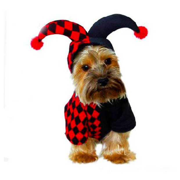 Halloween Funny Clown Costume – Pet Outfit for Dogs & Cats
