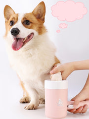 Dog Paw Cleaner Cup -Soft Foot Washer for Quick Cleaning of Pet Paws
