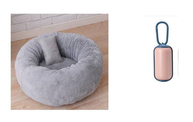 Cozy Pet Bed with Soft Blanket – Warm and Comfortable for Cats & Dogs