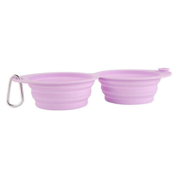Collapsible Dog Bowls – 2-in-1 Foldable Food & Water Bowls for Pets on the Go