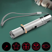 Laser Pointer Cat Toy with 5 LED Modes and USB Rechargeable Design for Interactive Play