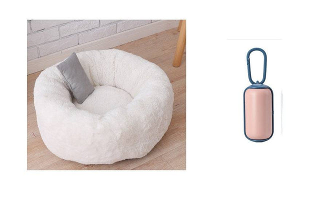 Cozy Pet Bed with Soft Blanket – Warm and Comfortable for Cats & Dogs