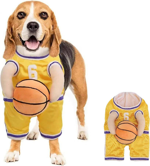 Dog Basketball Costume – Funny Halloween Sports Outfit for Small Dogs