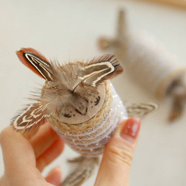 Cat Feather Toy Hemp Rope Scratch Roller & Bite Resistant Fun for Cats