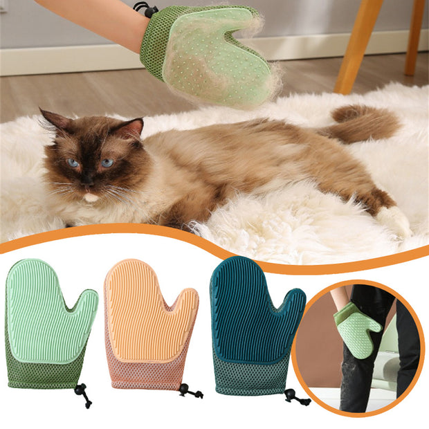 Cat & Dog Grooming Glove – Fur Remover Mitt for Shedding and Pet Hair Cleaning