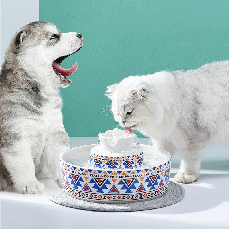 Automatic Ceramic Water Feeder For Pet Water Basin