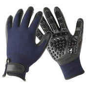 Pet Hair Grooming Glove – Soft Rubber Shedding Brush for Cats, Dogs & Horses