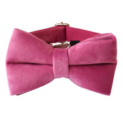 Rose Red Velvet Pet Collar Soft Dog Rope Neck Collar with Elegant Styl