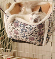 Durable wicker pet bed for indoor use.
