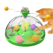 Meows Windmill Cat Toy – Interactive Multifunctional Turntable with Catnip & Luminous Ball