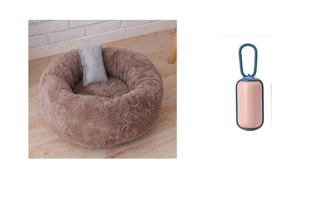 Cozy Pet Bed with Soft Blanket – Warm and Comfortable for Cats & Dogs