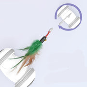 Interactive Cat Toy with Interchangeable Heads – Fun Feather Pet Toy