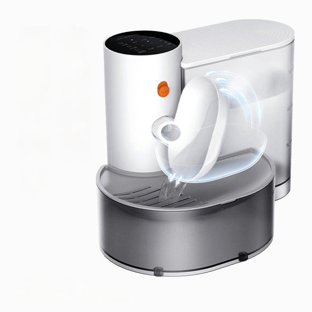 Rechargeable automatic cat water fountain with 3L capacity.