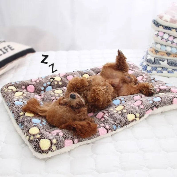 Soft Pet Bed Mat – Washable Reversible Crate Pad for Dogs & Cats, Fleece Blanket