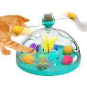 Meows Windmill Cat Toy – Interactive Multifunctional Turntable with Catnip & Luminous Ball
