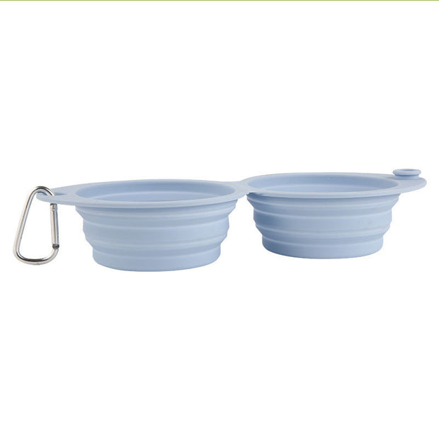 Collapsible Dog Bowls – 2-in-1 Foldable Food & Water Bowls for Pets on the Go