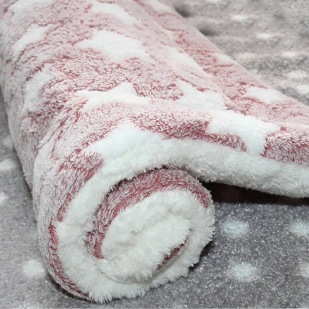 Soft Pet Bed Mat – Washable Reversible Crate Pad for Dogs & Cats, Fleece Blanket