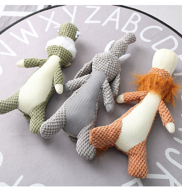 Plush Cartoon Puppy Dog Toy – Chew & Squeak Toy for Small Dogs' Teeth