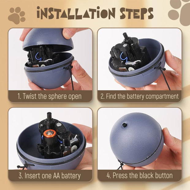 Interactive Cat Ball Toy – Motion-Activated Smart Rolling Ball for Cats & Dogs