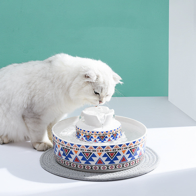Automatic Ceramic Water Feeder For Pet Water Basin