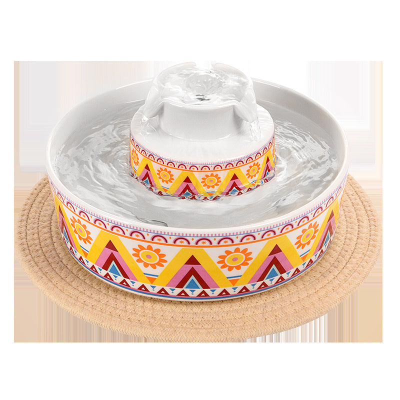 Automatic Ceramic Water Feeder For Pet Water Basin