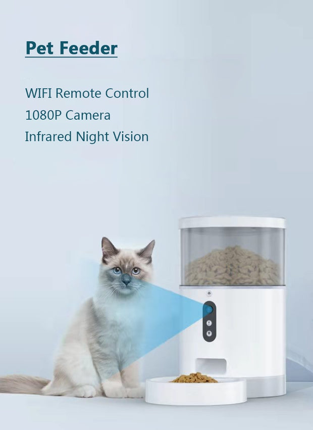 Smart Automatic Pet Feeder – Food & Water Dispenser for Dogs and Cats