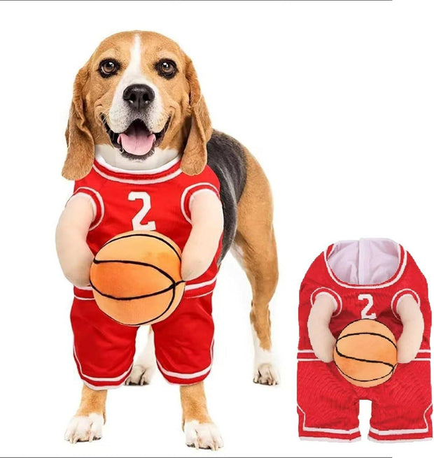Dog Basketball Costume – Funny Halloween Sports Outfit for Small Dogs