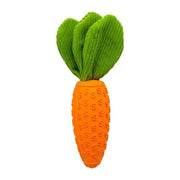 Carrot Dog Chew Toy – Durable Rubber Squeaky Toy for Boredom and Dental Care