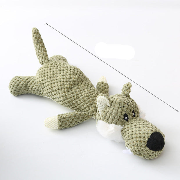 Plush Cartoon Puppy Dog Toy – Chew & Squeak Toy for Small Dogs' Teeth