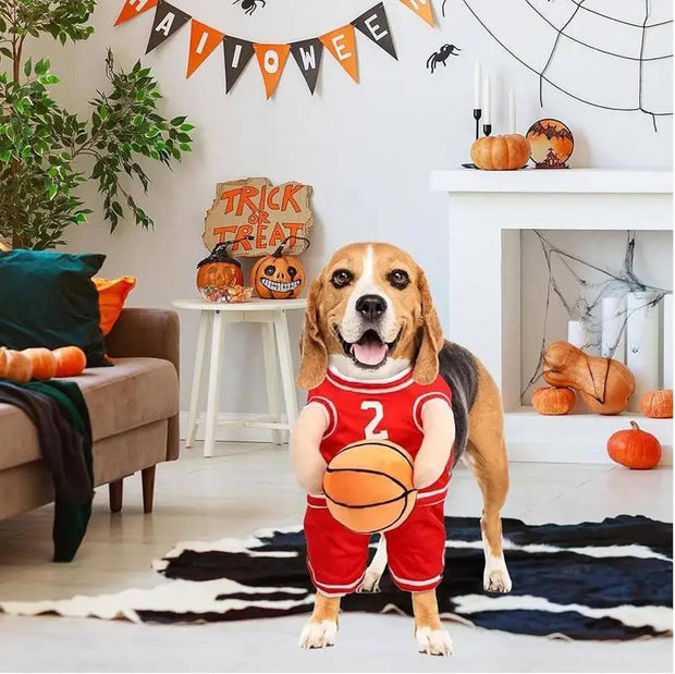 Dog Basketball Costume – Funny Halloween Sports Outfit for Small Dogs