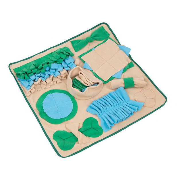 Pet sniffing mat, puzzle toy for boredom relief.
