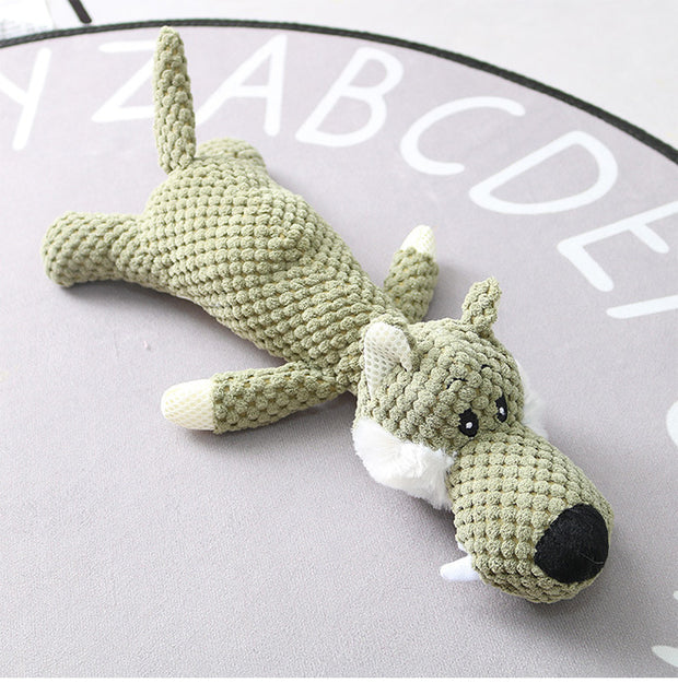 Plush Cartoon Puppy Dog Toy – Chew & Squeak Toy for Small Dogs' Teeth