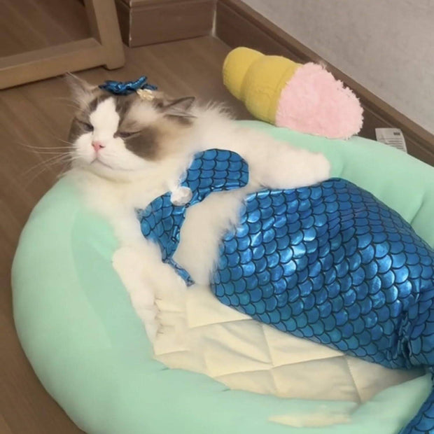 Cat Mermaid Costume Creative Fishtail Dress  Cats & Dogs Funny outfit